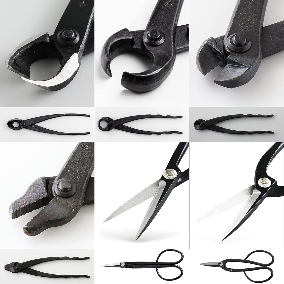 Wazakura Japanese 6PCS Bonsai Scissors and Branch Cutter Tool Kit with Roll Bag: Japanese Yasugi