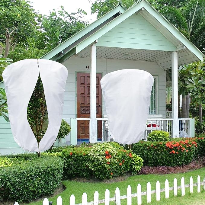 2 Pcs Plant Covers Freeze Protection, Frost Cloth Plant Freeze Protection, Frost Covers for Outdoor