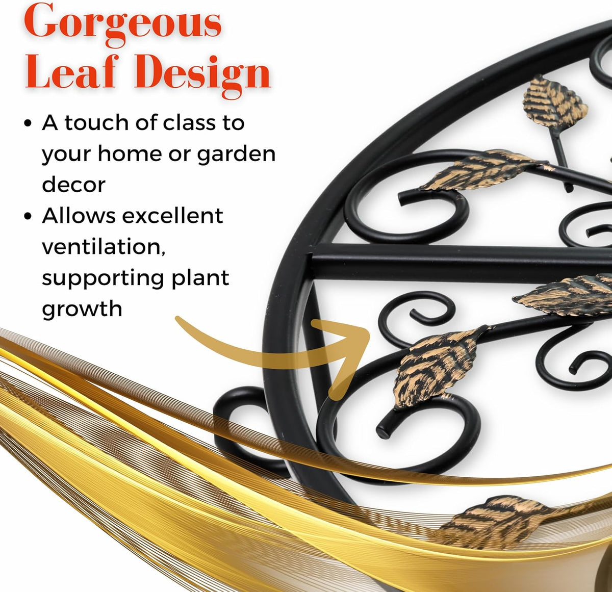 Metal Plant Stand – 2-Pcs Set 12-inch Outdoor and Indoor Plant Stand – Modern Plant Holder for