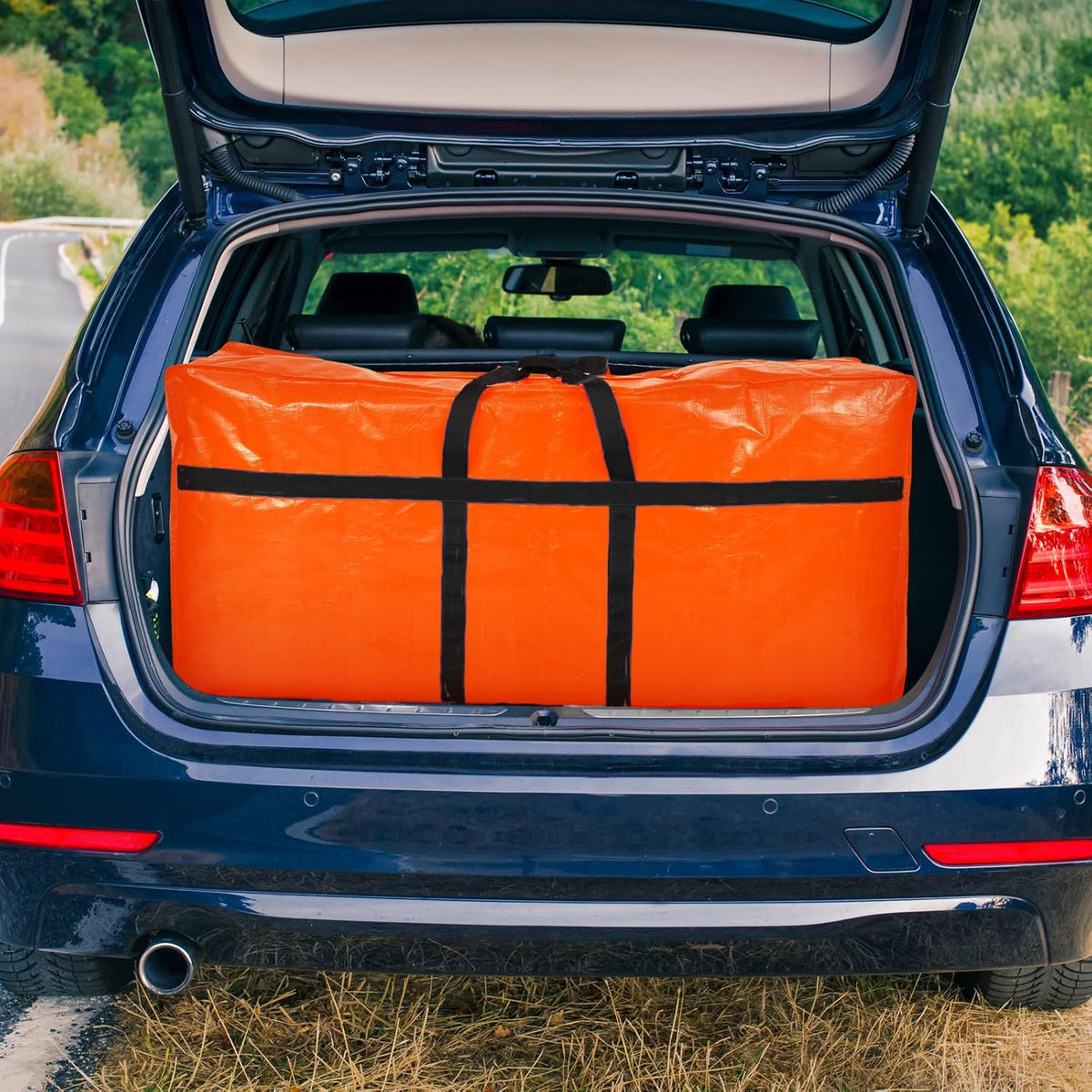 4 Pcs 66 Gallon Large Moving Bags with Zipper and Handles Foldable Storage Duffle Bags Heavy Duty