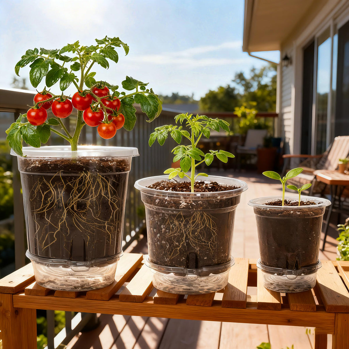 Bluepro Self Watering Pots for Indoor Plants, 4/5/6.5 Inch, 18-Pack