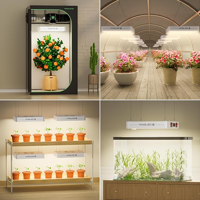KingLED KP1000 LED Grow Lights with Yield LEDs 2x2ft Coverage Full Spectrum Grow Lights for Indoor