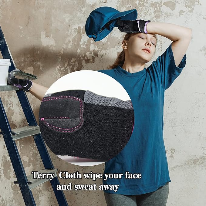 HANDLANDY Women Safety Work Gloves Utility Touch Screen Working Grip Glove for Yardwork Gardening