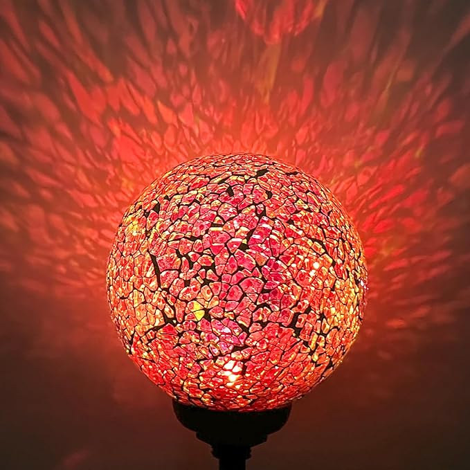 VCUTEKA Solar Garden Lights - Mosaic Solar Lights Outdoor Decor Pathway Light Waterpoof LED Stake