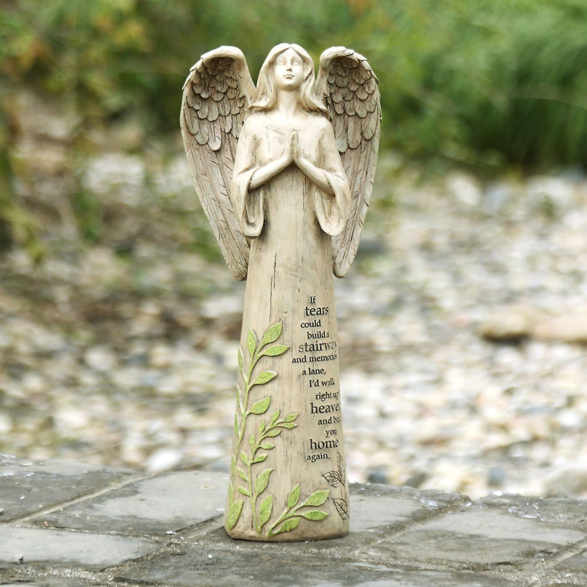 Topadorn Angel Statue Decoration for Garden, Lawn, Home & Patio, Standing Angel Memorial Resin