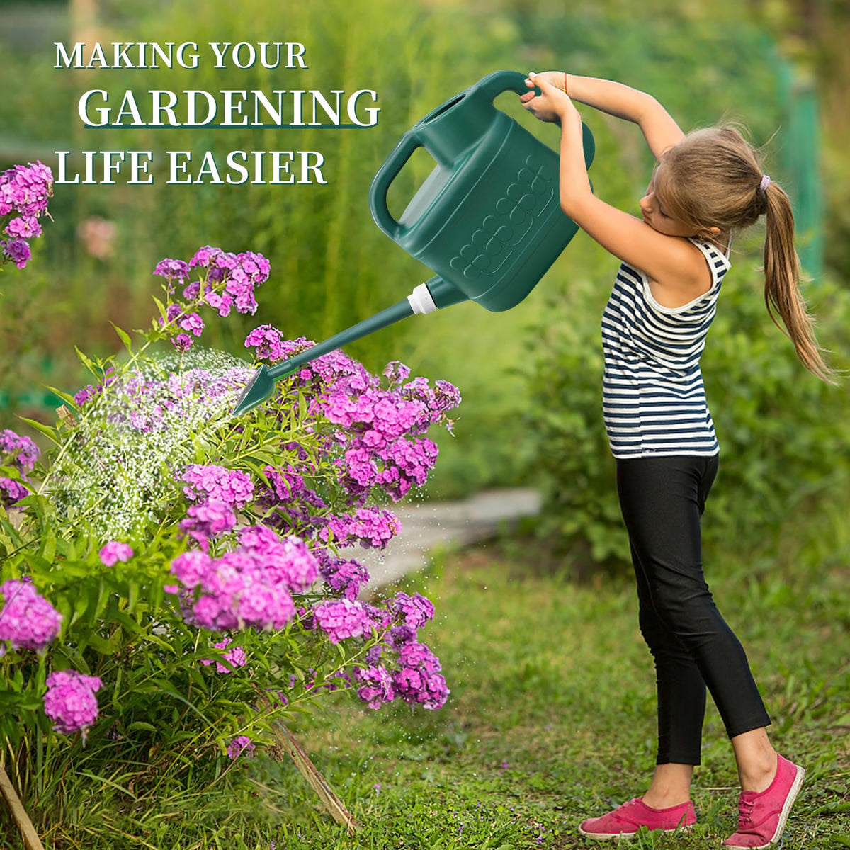 2 Gallon Watering Can, Large Garden Watering Can for Outdoor Plants