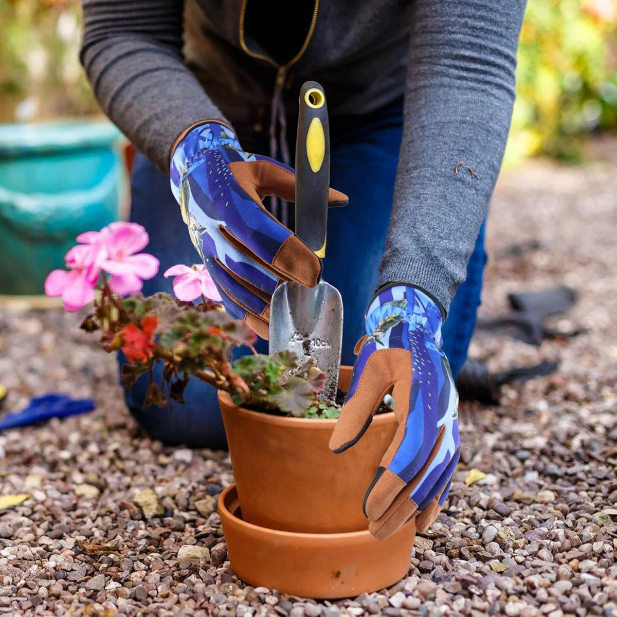 Leather-Gardening-Gloves for Women,Thorn-Proof Work-Gloves for Weeding,Digging,Planting,Pruning