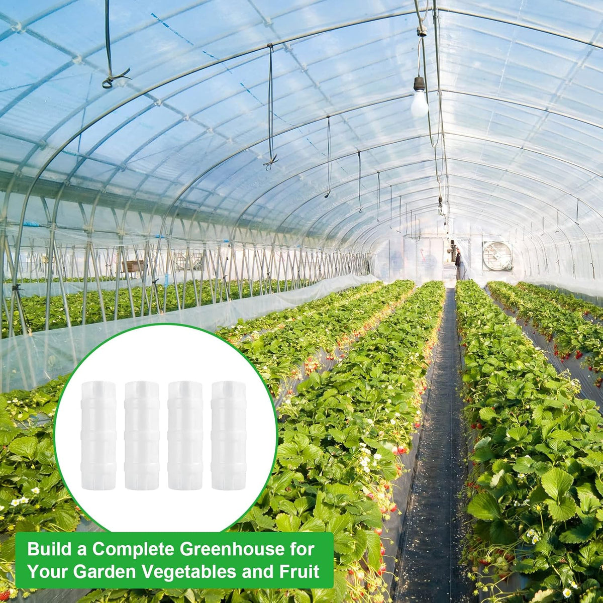 50 PCS 1 inch Greenhouse Clamps Clips White ABS Snap Clamp Tube Clip Garden Buildings Tube Clip for