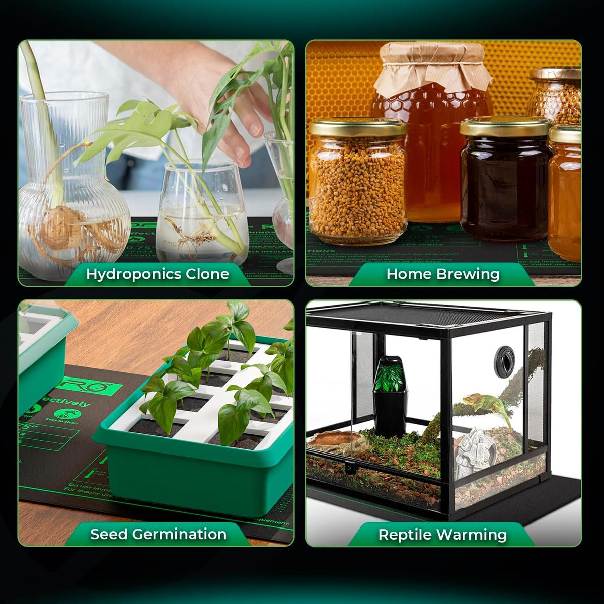 MARS HYDRO 48''x 20.75'' Seedling Heat Mat with Thermostat Heating Pad IP67 Waterproof, Easy to