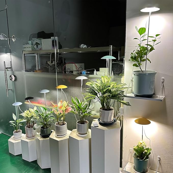 LED Grow Lights for Indoor Plants 2 Pack, Smart Full Spectrum USB Small Plant Lights with Remote