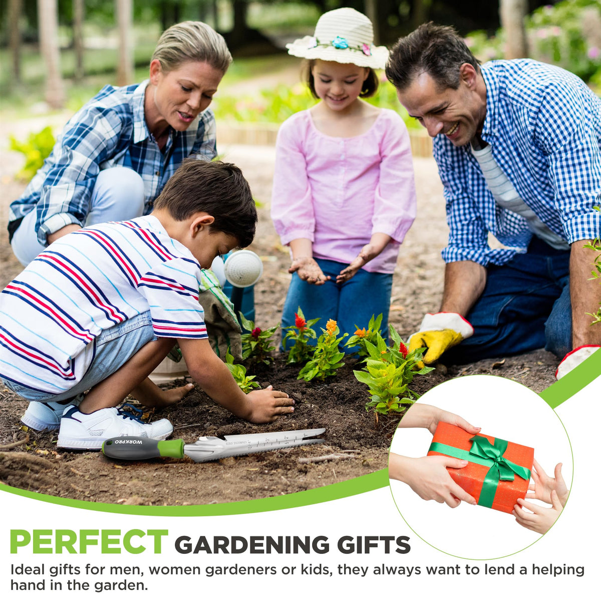 WORKPRO 5-in-1 Hand Weeder Puller, Stainless Steel Garden Trowel