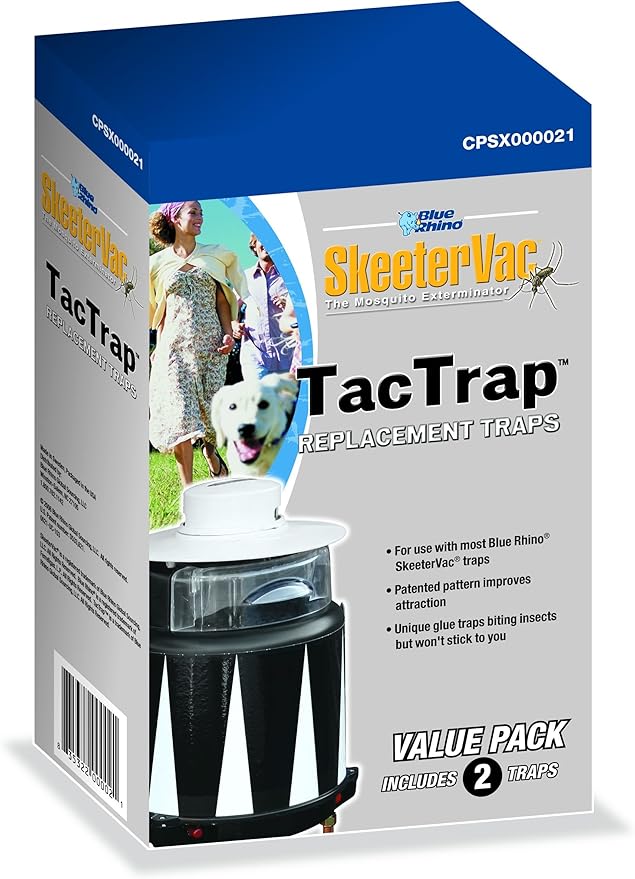 Mr. Bar-B-Q SkeeterVac TacTrap Replacements, Sticky Trap for Mosquitoes for Use with SkeeterVac
