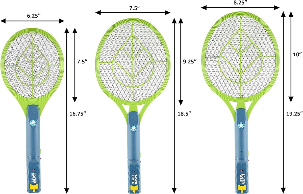 SWAT IT! Bug Zapper Rechargeable Bug Zapper Racket, 4000 Volt, USB Charging Cable, 2 Pack (Large)
