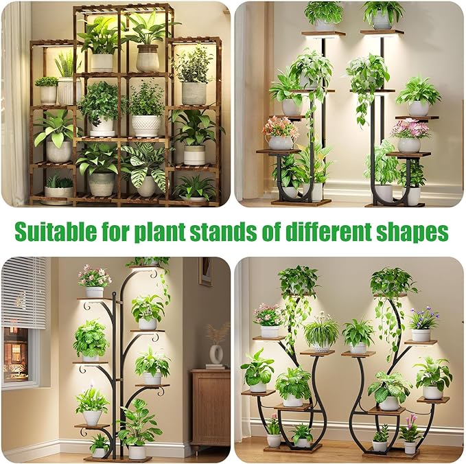 13 Inches LED Grow Light Strips for Plant Shelf, 3500K Full Spectrum Plant Growing Lights for