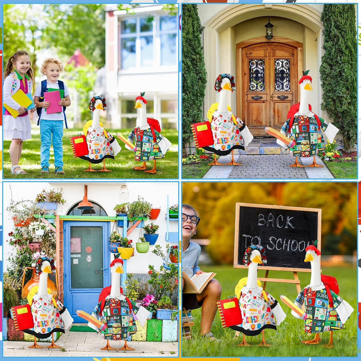 Abbylike Porch Goose Outfits Porch Yard Goose Outfits Clothes Costume Fits Large 23'' Cement for