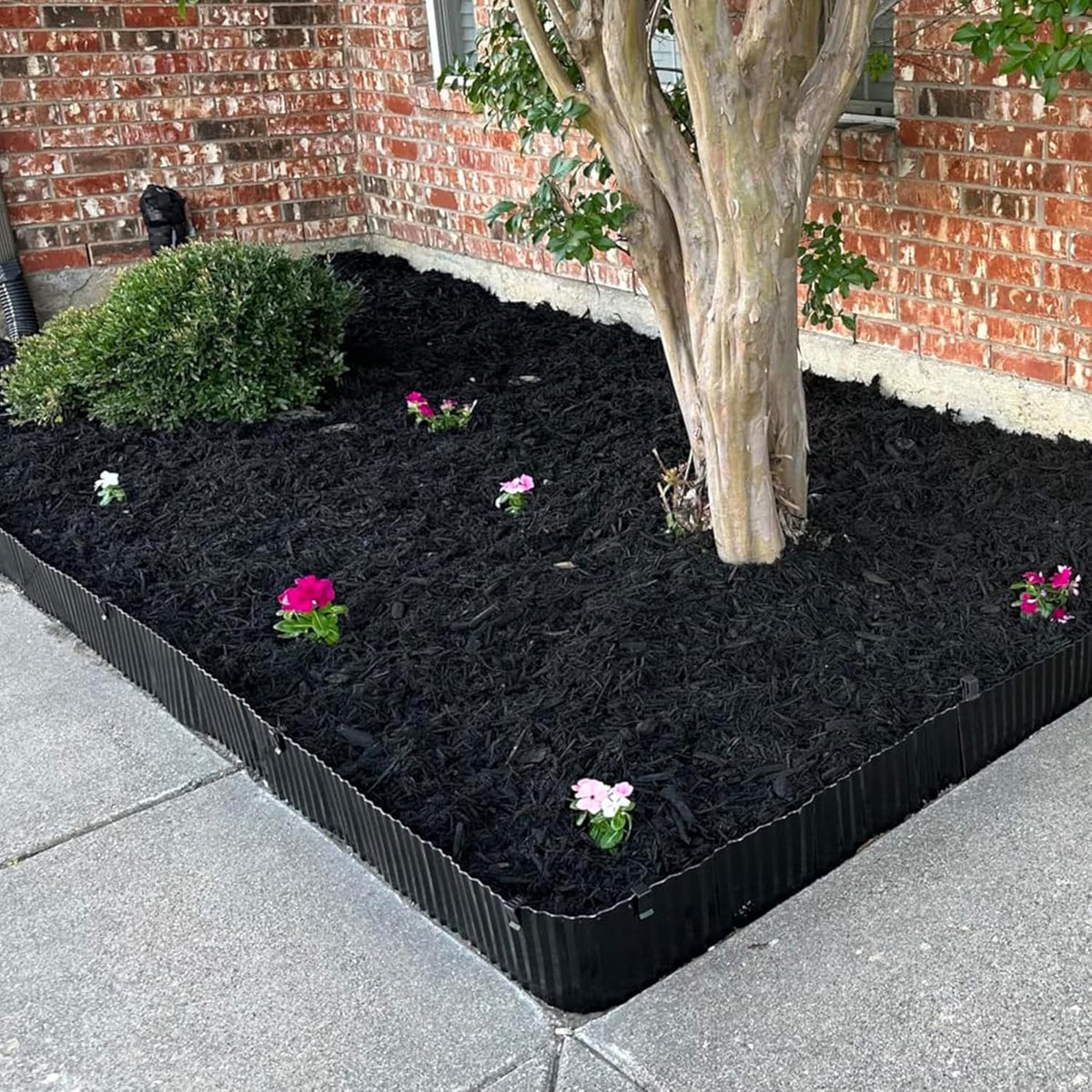 Corrugated Metal Garden Edging, 4"×100Ft Landscape Edging Border for Lawn, Flower Bed and Garden