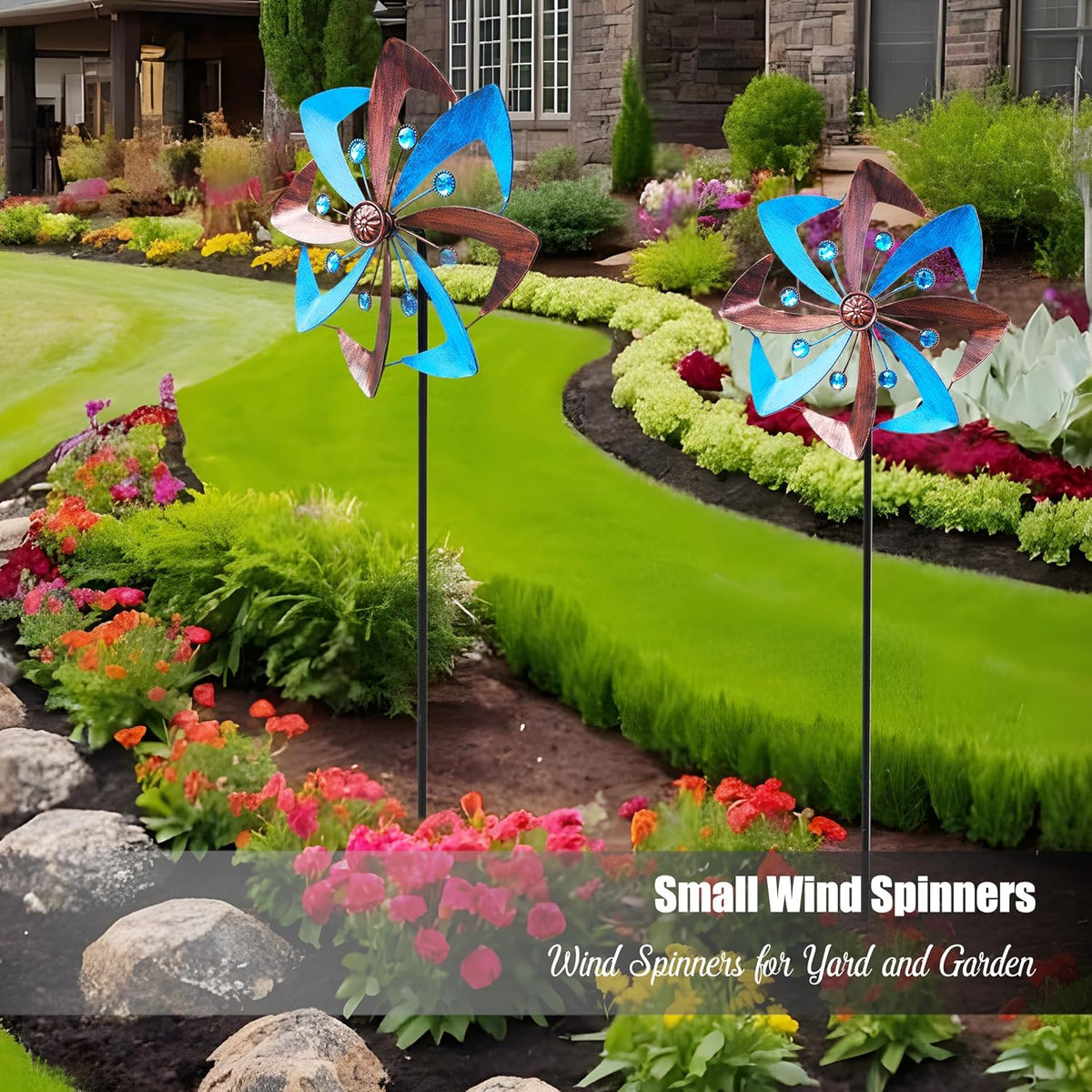 Wind Spinners Outdoor, 10 inch Wind Sculptures & Spinners, Metal Kinetic Wind Spinner, Decorative