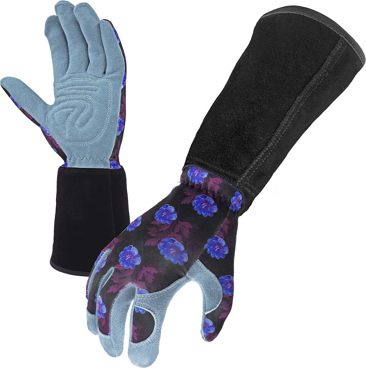 SKYDEER Women's Gardening Gloves - Genuine Deerskin Suede, Ultra-Soft Padded, Comfort Fit for