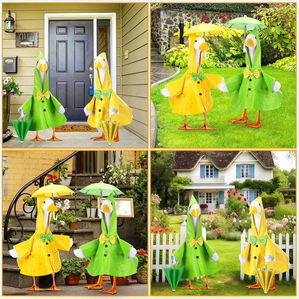 Abbylike Porch Goose Outfits Porch Yard Goose Outfits Clothes Costume Fits Large 23'' Cement for