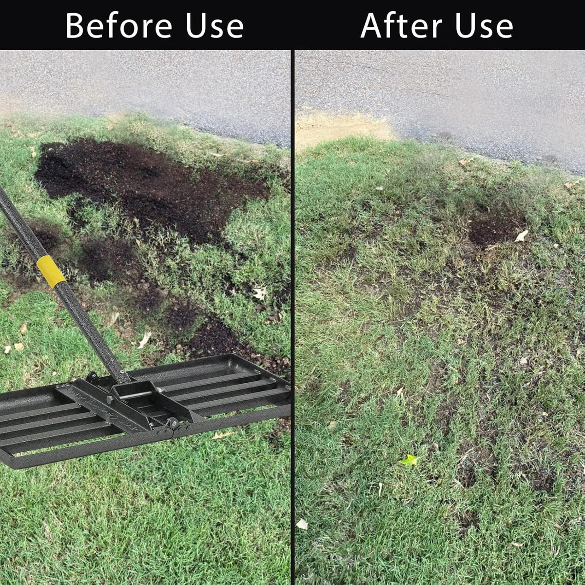 Lawn Leveling Rake, Heavy Duty Levelawn Tool for Garden Level Soil or Dirt Ground Surfaces Easily