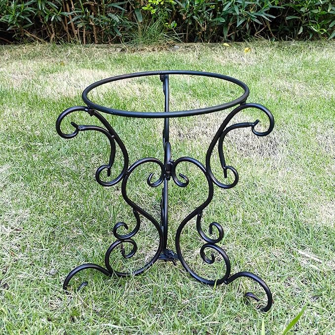 9" Metal Gazing Ball Stand, Scroll Gazing Globe Stand for 10 or 12 Inches Garden Gazing Globes