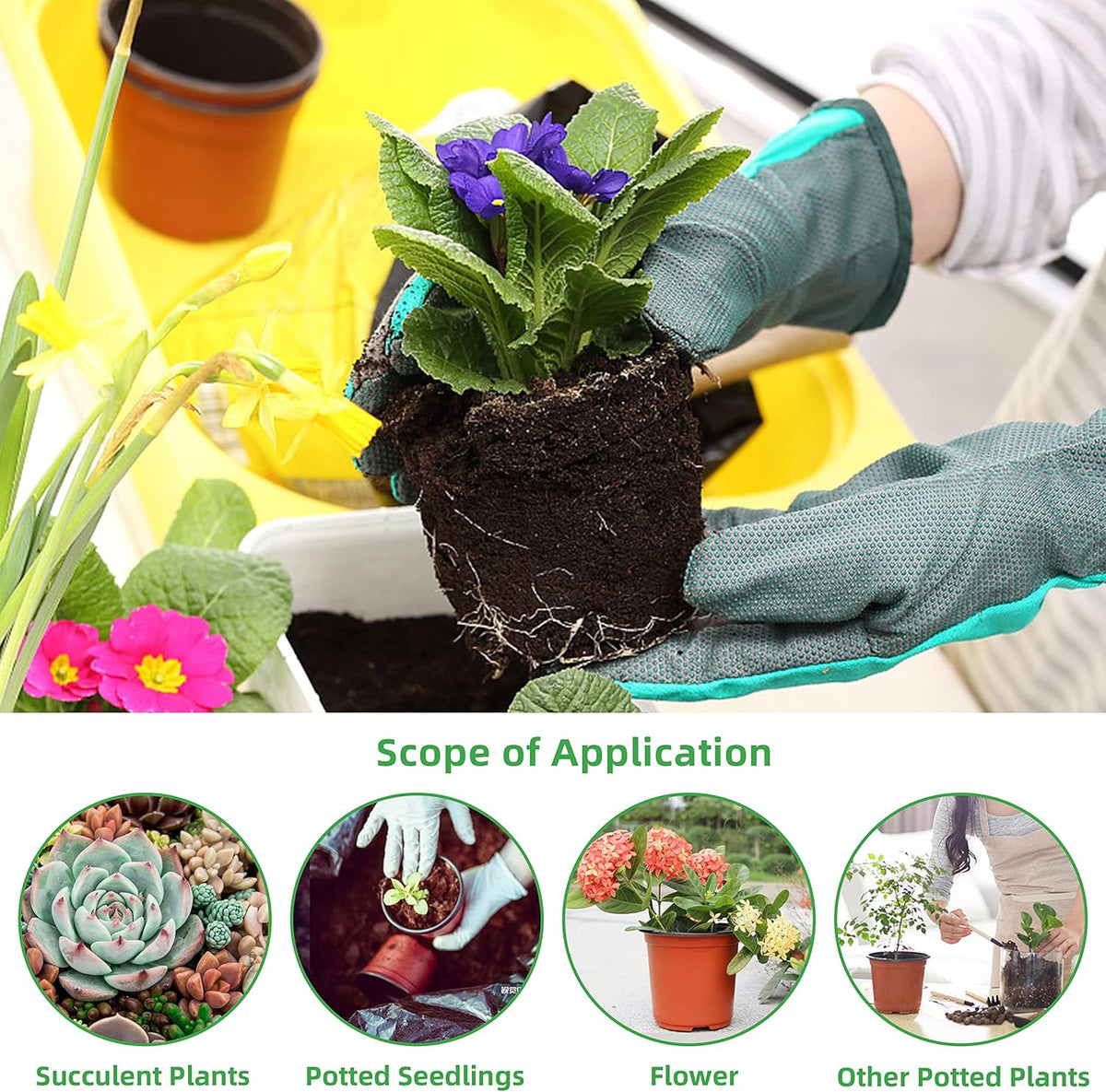 TDHDIKE Plastic Planter Nursery Pots 4" Small (50pcs) Seedlings Flower Pots Container Seed Starting