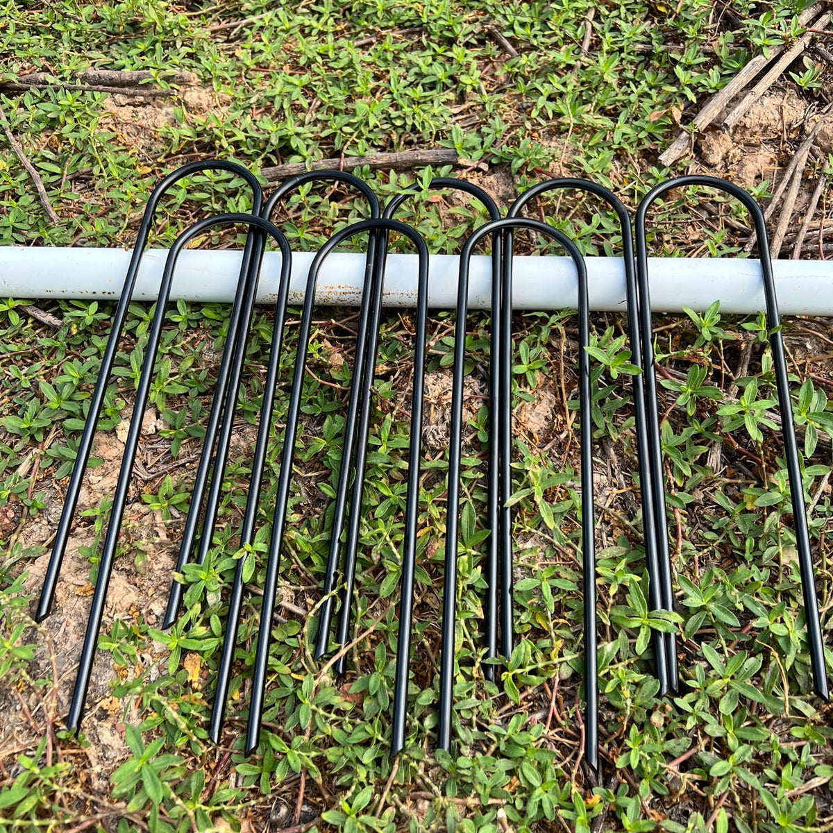 Heavy Duty Trampoline Anchors High Wind U-Shaped Sharp Ends Ground Anchor Galvanized Steel 11.8inch
