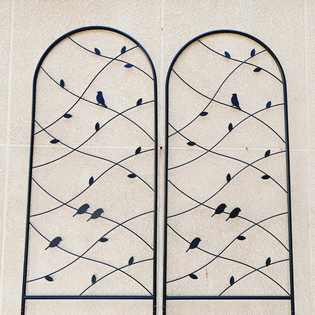 Metal Garden Trellis Rustproof Trellis for Climbing Plants Outdoor Flower Support Bird Deco