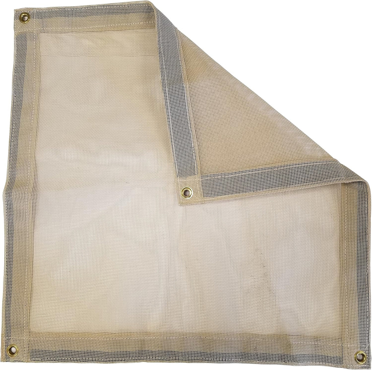 8 Ft. x 10 Ft. Tan 10 Oz. Vinyl Coated Mesh Tarp