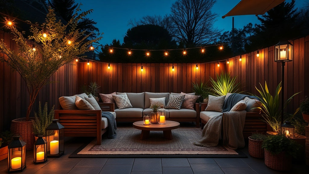 Transform Your Backyard into a Cozy Night Lounge with Ambient Solar Lighting