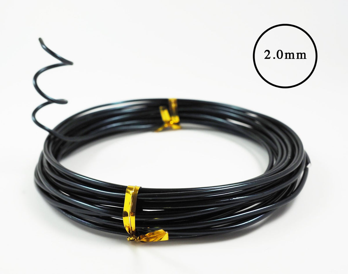 Anodized Aluminum Bonsai Training Wire 5-Size Starter Set with Canvas Bag - 1.0mm, 1.5mm, 2.0mm