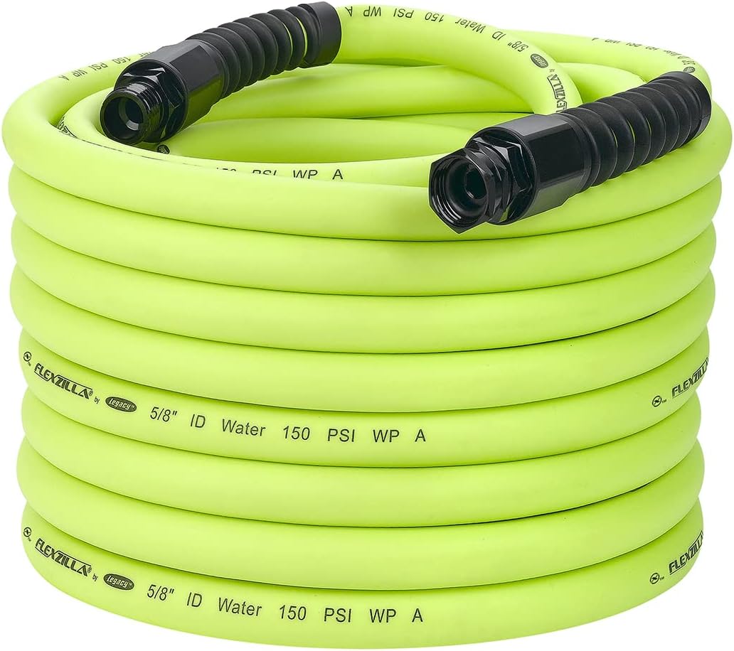 Flexzilla Pro 100FT Garden Water Hose – Heavy Duty Flexible Hybrid Polymer Hose with Reusable