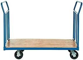 Global Industrial Wood Deck Platform Truck w/Removable Handles, 2400 Lb. Capacity, 6" Mold-On