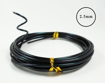 Anodized Aluminum Bonsai Training Wire 5-Size Starter Set with Canvas Bag - 1.0mm, 1.5mm, 2.0mm