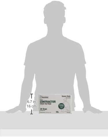 Frost King CB3250 Boxed Heavy Duty Contractor Clean-Up Bags, 32 inch x 50 inch x 3 Mil., 20 Bags