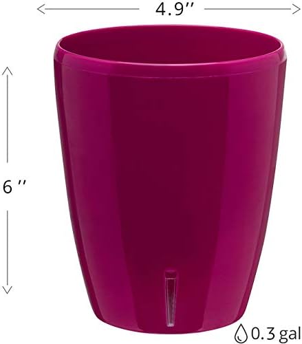 Santino 4.9 Inch ORCHIDEA Self Watering Pots for Orchids in Lilac - Decorative Wicking Planter with
