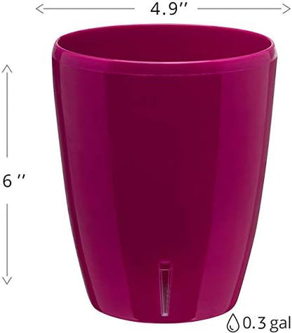 Santino 4.9 Inch ORCHIDEA Self Watering Pots for Orchids in Lilac - Decorative Wicking Planter with