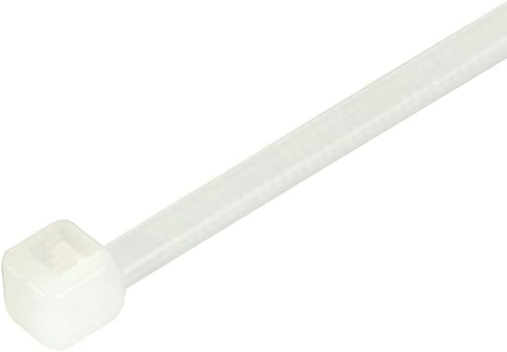 GTSE 12 Inch White/Clear Zip Ties, 100 Pack, 50lb Strength, UV Resistant Long Nylon Cable Ties