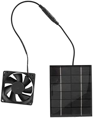 Solar Panel Fan, 2W Greenhouse Ventilation Solution Exhaust Air Ventilation Heat Dissipation Tool