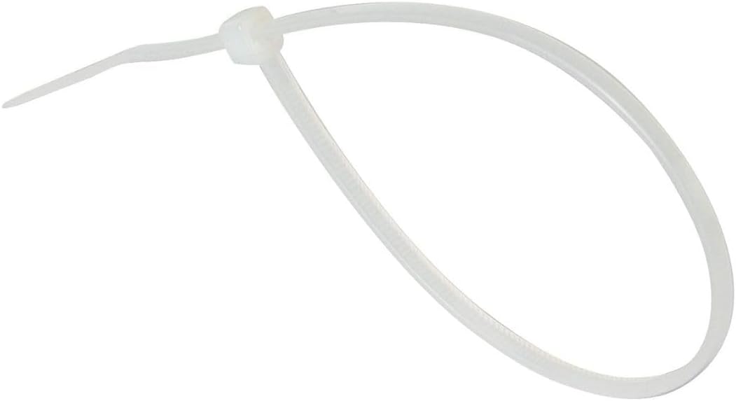GTSE 12 Inch White/Clear Zip Ties, 100 Pack, 50lb Strength, UV Resistant Long Nylon Cable Ties