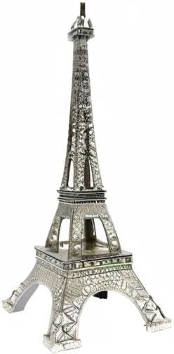 allgala 10" Eiffel Tower Statue Decor Alloy Metal, Silver