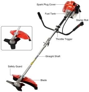 Gas Weed Wacker Cordless 2 in 1 String Trimmer, 52cc 2 Cycle Weed Eater with Anti-Slip Handle Brush