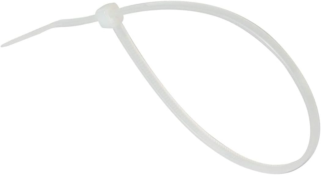 GTSE 11 Inch White/Clear Zip Ties, 100 Pack, 40lb Strength, UV Resistant Long Nylon Cable Ties