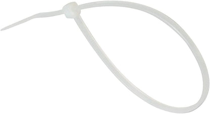 GTSE 11 Inch White/Clear Zip Ties, 100 Pack, 40lb Strength, UV Resistant Long Nylon Cable Ties
