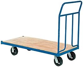Global Industrial Wood Deck Platform Truck w/Removable Handles, 2400 Lb. Capacity, 6" Mold-On