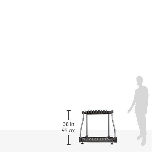 Rubbermaid Garage Tool Tower Rack Easy to Assemble Wheeled Organizes up to 40 Long-Handled