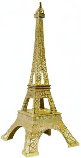 allgala 15" Eiffel Tower Statue Decor Alloy Metal, Gold