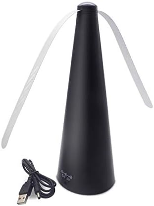 BUGGOFF Black Fly & Flying Insect Repellent Fan with Twin Blades, Table top & Hangable, Battery