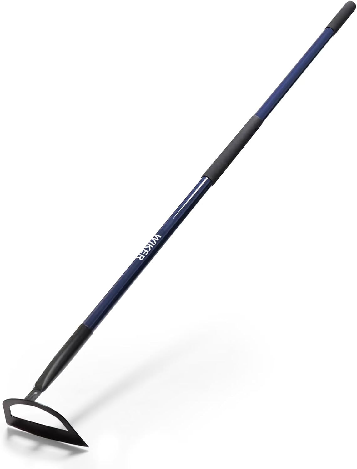 WIKER 57 Inch Professional Garden Hoe, Heavy Duty Weeding Tool with Pre-Sharpened Blade, Fiberglass