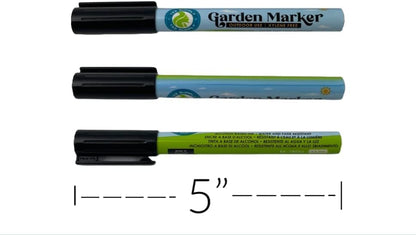 6 Pack Garden Marker Pen Permanent Markers Black (UV Fade Resistant Marker Pens for Plant Markers